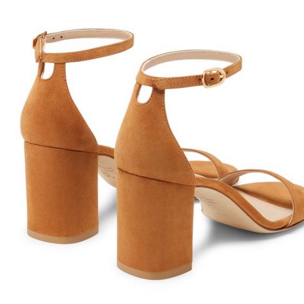Stuart Weitzman Nudist Block 75 Sandal - Hazel - 6.5 - Picture 4 of 9
